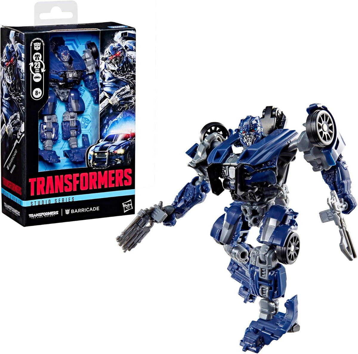 Transformers Studio Series The Last Knight Barricade Deluxe Class 4.5-Inch Converting Action Figure, Robot Toys for Ages 8+