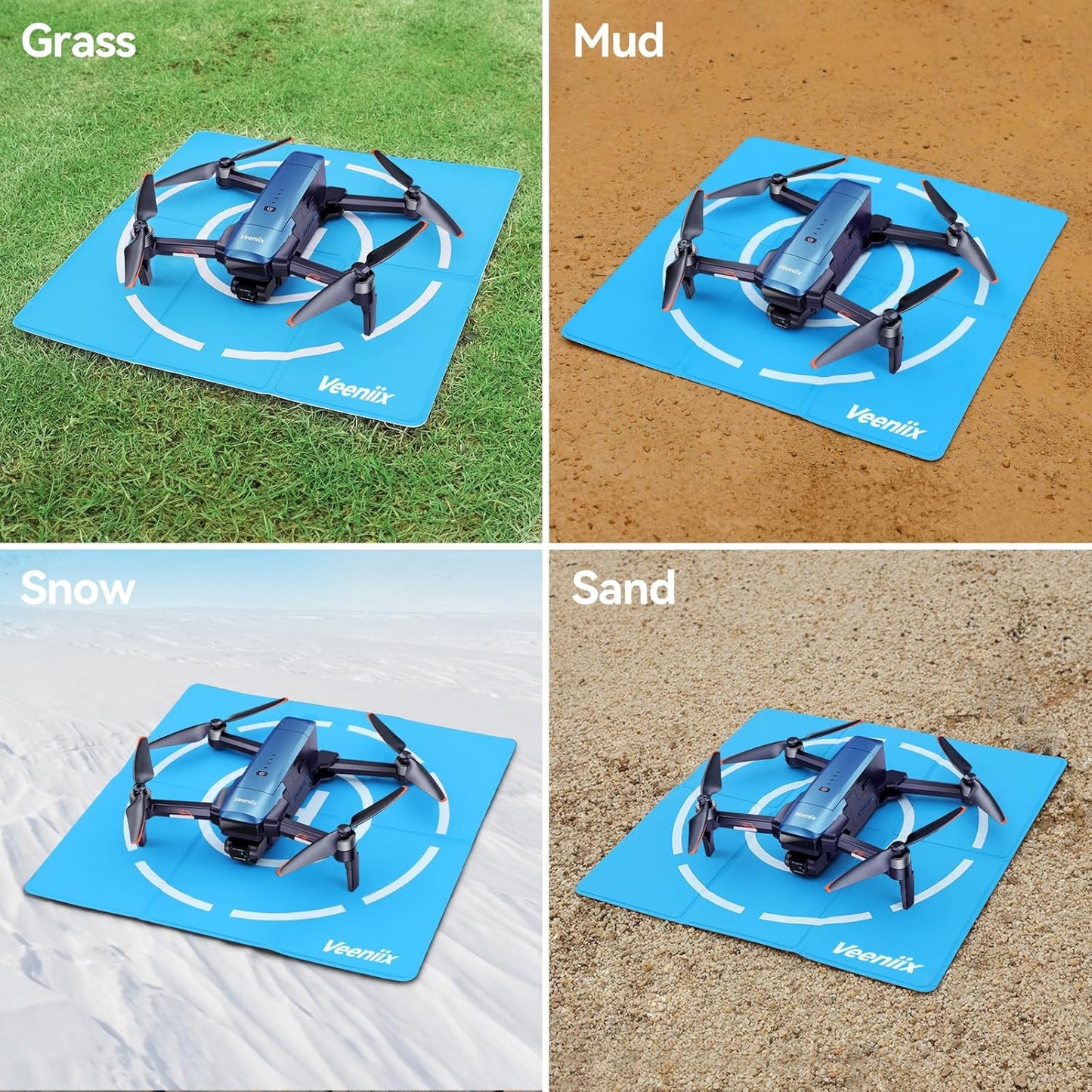 Drone Foldable Landing Pad Lightweight,Portable,Waterproof and Double Sided Quadcopter Helipad,Drone Accessories for V11Air/V11PRO,compatible for DJI mini 4K/mini 4 pro/avata 2/mini 3pro