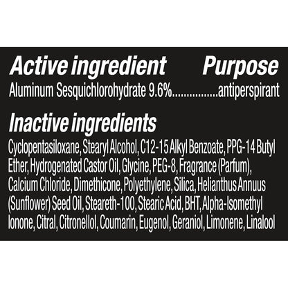 AXE Fine Fragrance Collection Antiperspirant Deodorant for Men Black Vanilla 72 Hour Sweat & Odor Protection - 2.6 oz (Pack of 2)