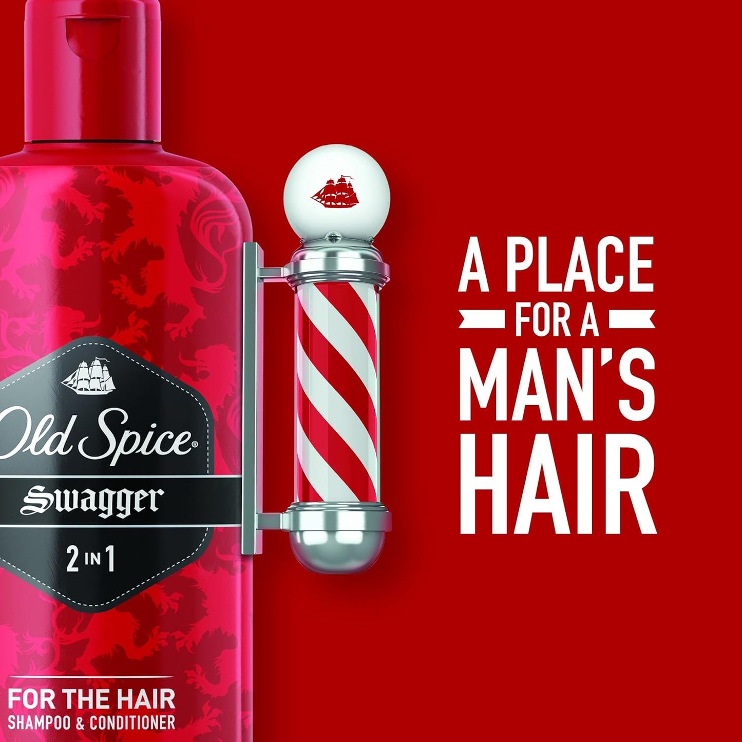 Old Spice 2 in 1 Men's Shampoo and Conditioner (Bearglove) 12oz