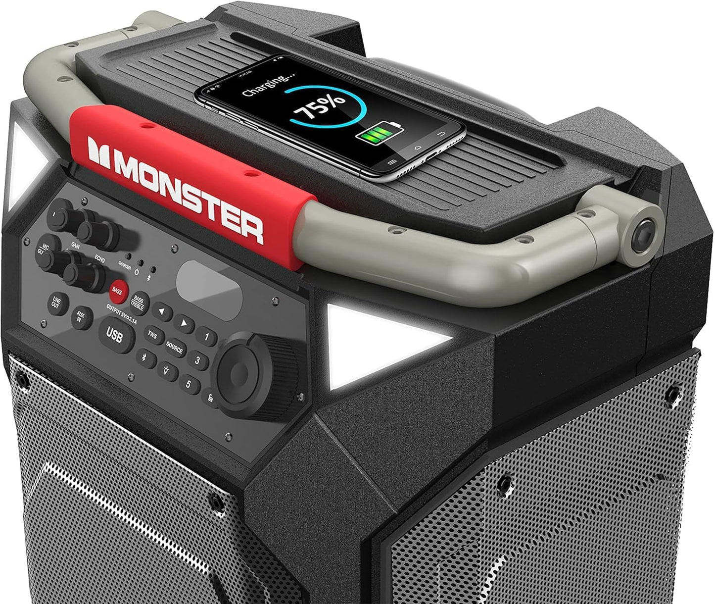 New Monster Rockin’ Roller 270 Indoor/Outdoor Portable Bluetooth Speaker | up to 200W of 270 Degree Sound & up to 100 Hours of Playtime