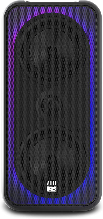 Altec Lansing Shockwave 200 Draadlose Partytjie Luidspreker 180W Bluetooth Luidspreker met 'n Langdurige 12 Uur Battery, Multi LED Partytjie Modes, Verskeie Basversterking Modes, Partytjie Sinkronisasie, AM/FM Radio