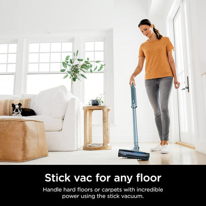 Shark WS642BL WANDVAC-stelsel troeteldier-ultra-liggewig kragtige koordlose stoksuier met laaidok, Blou