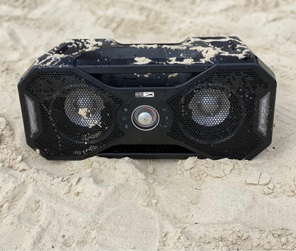 Altec Lansing Mix 2.0 - Waterdigte Bluetooth-luidspreker met Sterk Bas, Draagbare Luidspreker vir Reis en Buiteluggebruik, 100 Voet Bereik en 20 Uur Speeltyd, Swart