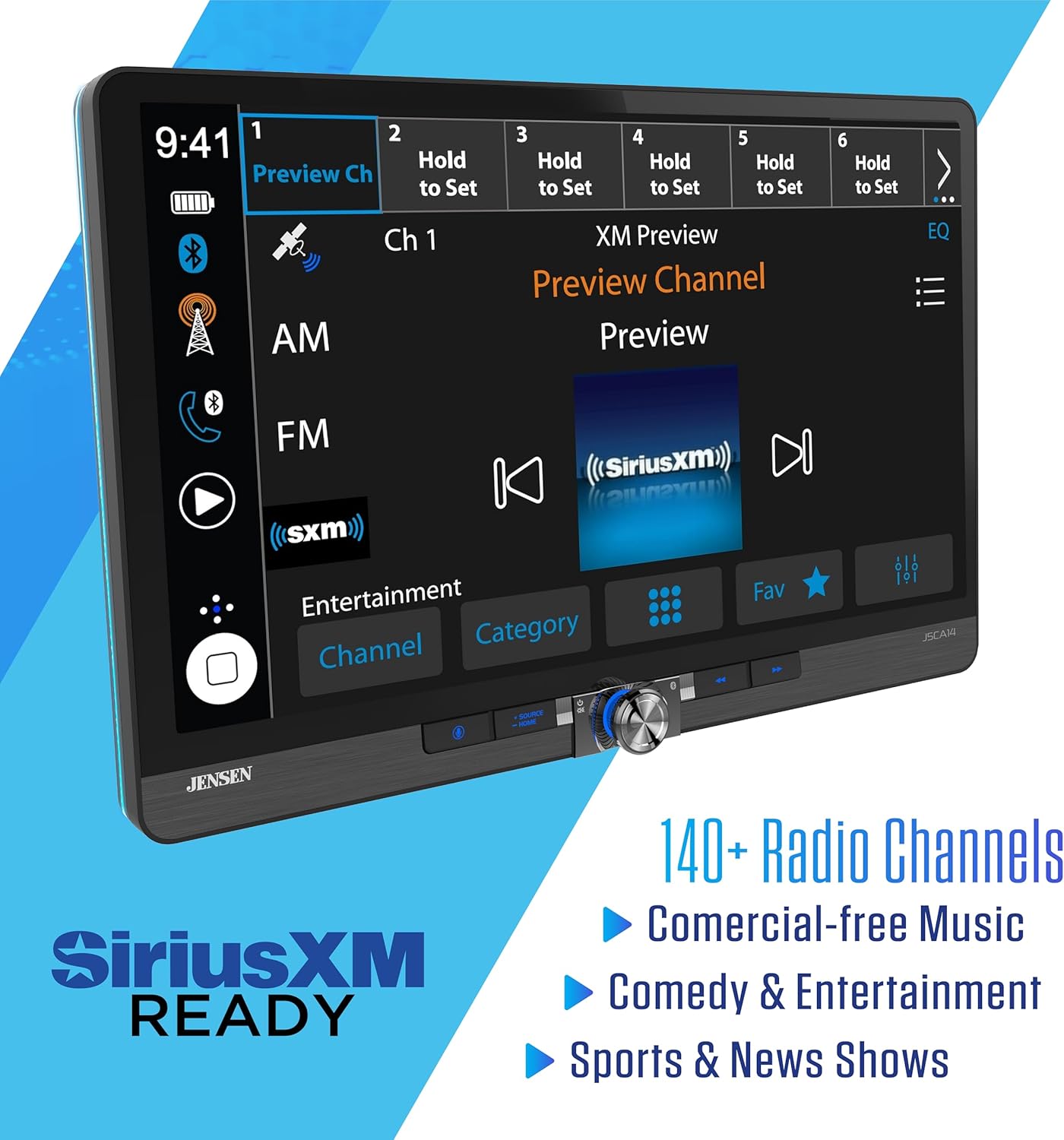 Single & Double DIN 14" Apple CarPlay Android Auto Wired or Wireless Car Stereo | SiriusXM Ready  Bluetooth  Front & Rear Camera Inputs