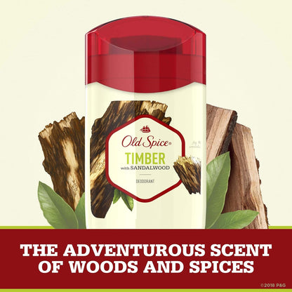 Old Spice Aluminum Free Deodorant for Men, Timber with Sandalwood Scent (Pack of 3)