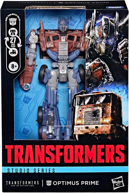 Transformers Studio Series Optimus Prime, Age of Extinction Voyager Class 6.75-Inch Converting Action Figure, Robot Toys for 8+