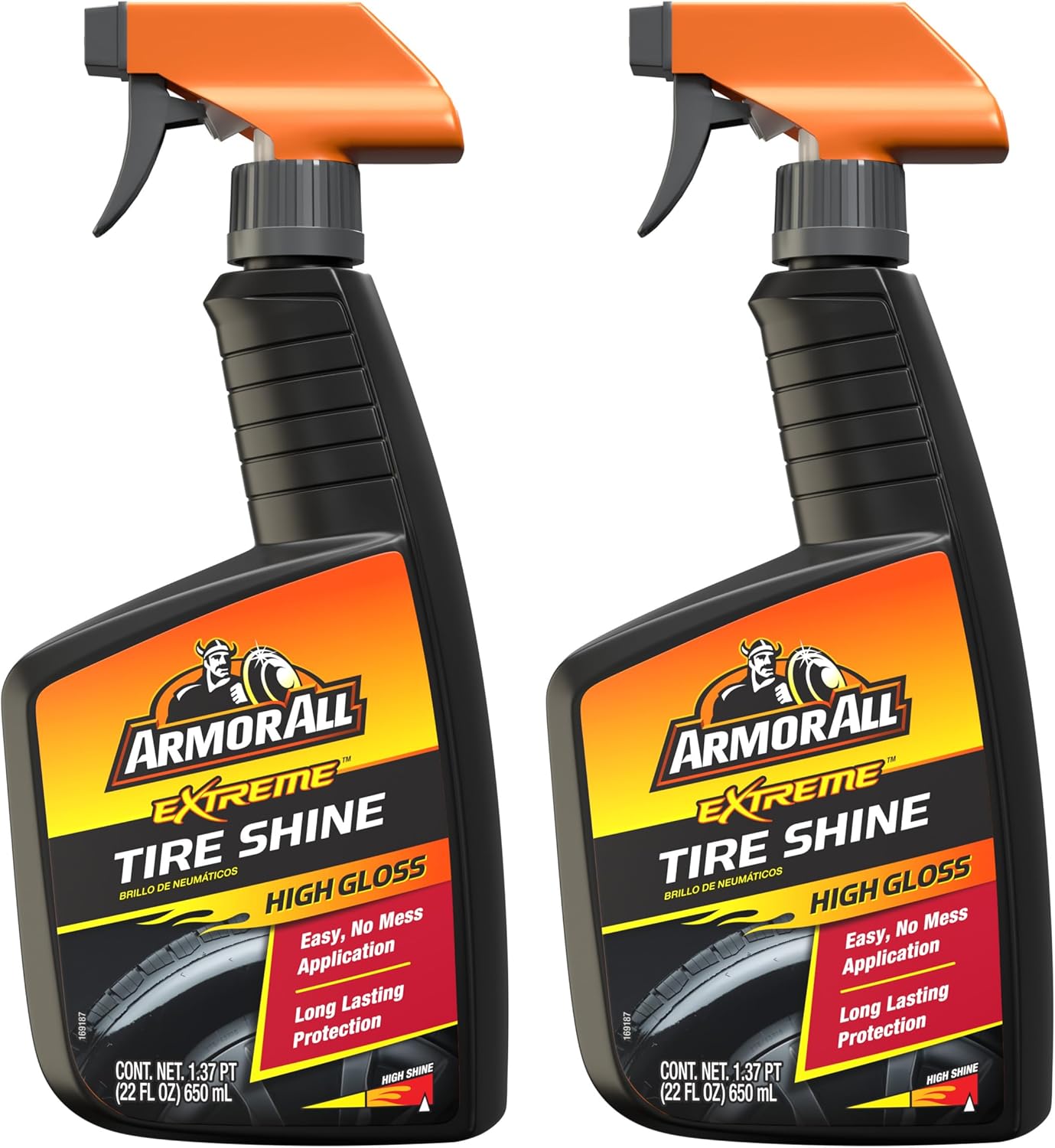Armor All Brillant Pneus, Nettoyant Pneus en Spray pour une Brillance Précise et Uniforme avec un Minimum de Pulvérisation - 2 unités