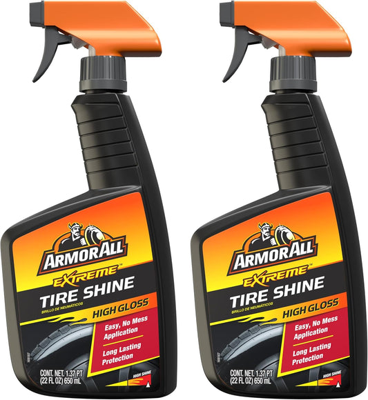 Armor All Motorband Glans, Eenstap Band Glans Spuit vir Presiese, Gelyke Glans en Minimale Oorspuit - 2ST