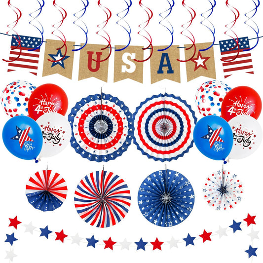 28 PCS Special Decorations, Patriotic Party Supplies for Memorial / Independence Day