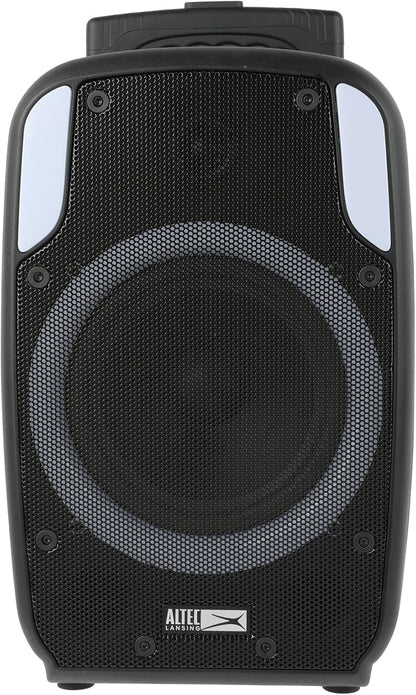 Altec Lansing SoundRover 50 Draadlose Bluetooth-luidspreker met Multi-lig-LED-ligte, Draagbaar met Mikrofooninvoer, Boombox-handvatsel, DJ-luidspreker met 6 uur battery en Ware Draadlose Paring