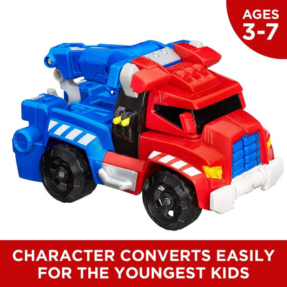 Transformers Playskool Heroes Rescue Bots Optimus Prime, 4.5-Inch Action Figure, Kids Converting Robot Toy, Ages 3+ (Amazon Exclusive)