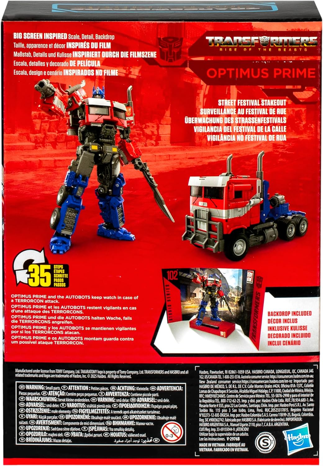Transformers Toys Studio Series Voyager Class Transformers: Rise of the Beasts 102 Optimus Prime 6.5-inch Converting Action Figure, 8+