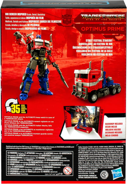 Transformers Toys Studio Series Voyager Class Transformers: Rise of the Beasts 102 Optimus Prime 6.5-inch Converting Action Figure, 8+