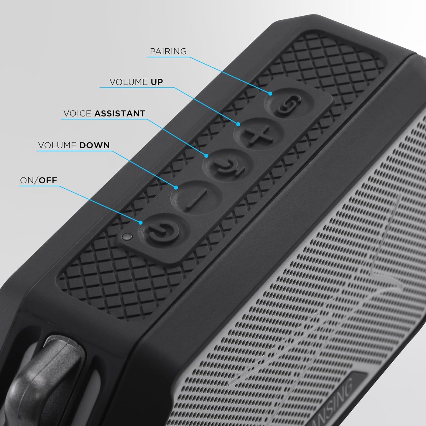 Altec Lansing x Las Vegas Raiders - Draagbare Bluetooth-luidspreker HYDRAMINI 2.0, IP67 Waterdig, 8W Uitset, 12h Speeltyd, USB-C Vinnig Laai, Stemassistent-integrasie (Las Vegas Raiders)
