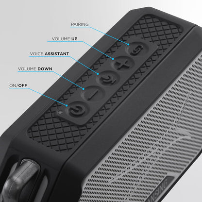 Altec Lansing x Las Vegas Raiders - Draagbare Bluetooth-luidspreker HYDRAMINI 2.0, IP67 Waterdig, 8W Uitset, 12h Speeltyd, USB-C Vinnig Laai, Stemassistent-integrasie (Las Vegas Raiders)