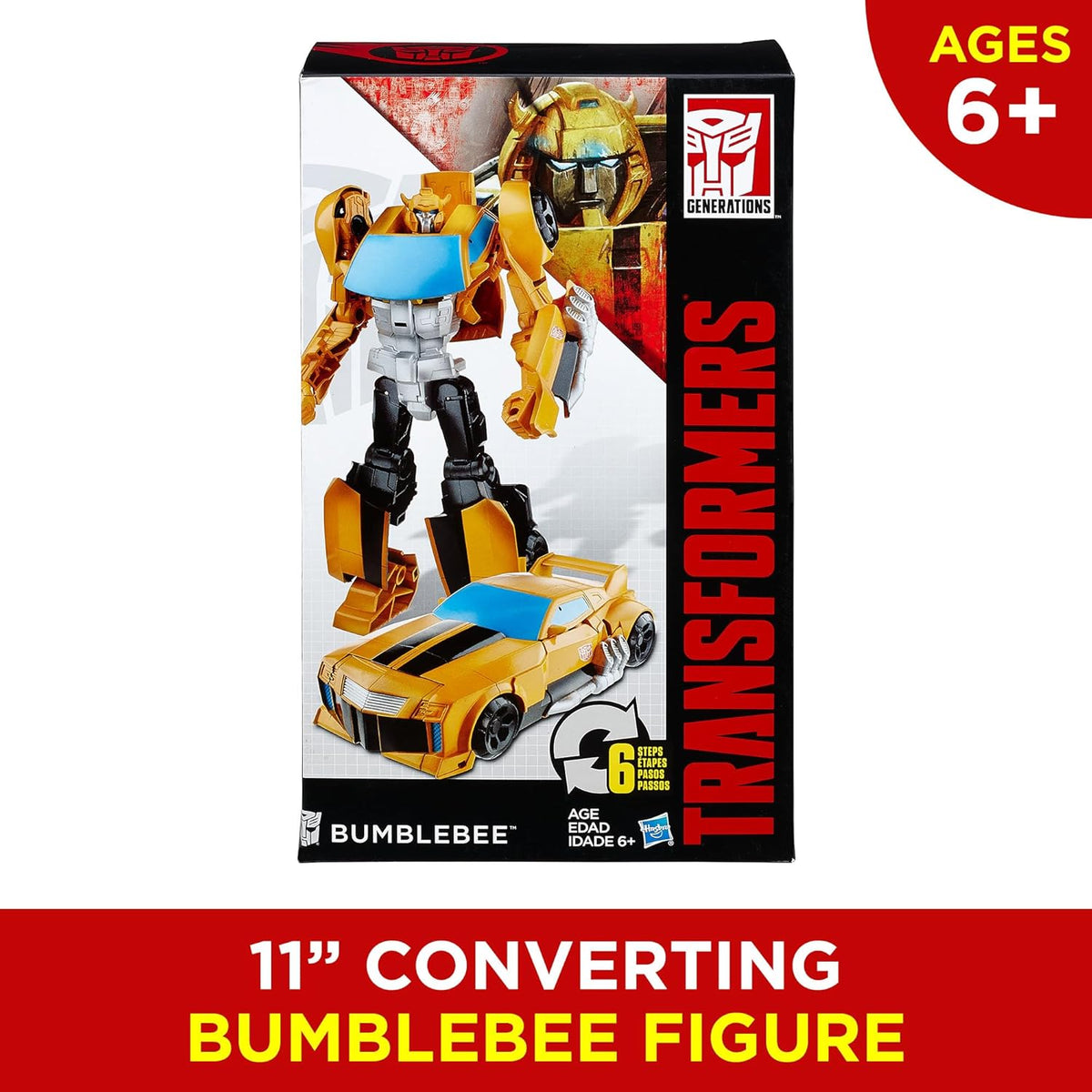 Transformers Toys Heroic Bumblebee Action Figure 11-inch Timeless Large-Scale Figure, Changes into Yellow Toy Car
