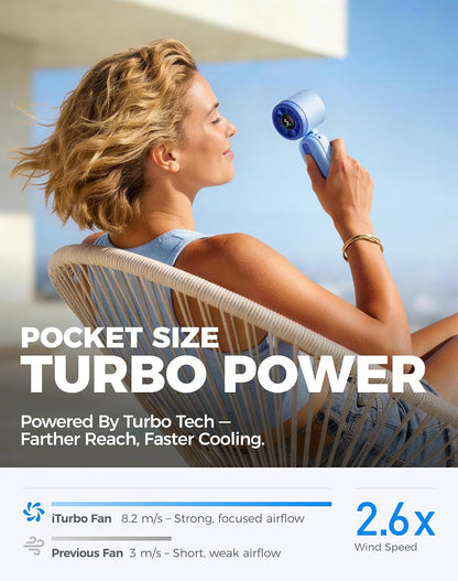 Mini Handheld Turbowaaier 4000mAh 3-in-1 Draagbaar - Blou