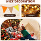 Medium Toddlers Bed Tent Canopy: with Lights and Flags for Girls and Boys House Gifts - Monobeach Kids Play Tent Indoor Princess Toys - Portable and Foldable Children Playhouse Outdoor