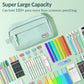 Original High Capacity Pencil Case, Big Pencil Bag Pouch Box Organizer Pen Case, Portable Journaling Supplies with Easy Grip Handle & Loop, Aesthetic Supply for Girls Adults, Mint Green