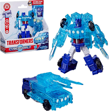Transformers CYBERWORLD Optimus Prime Armored Cyber Changers Energon Surge