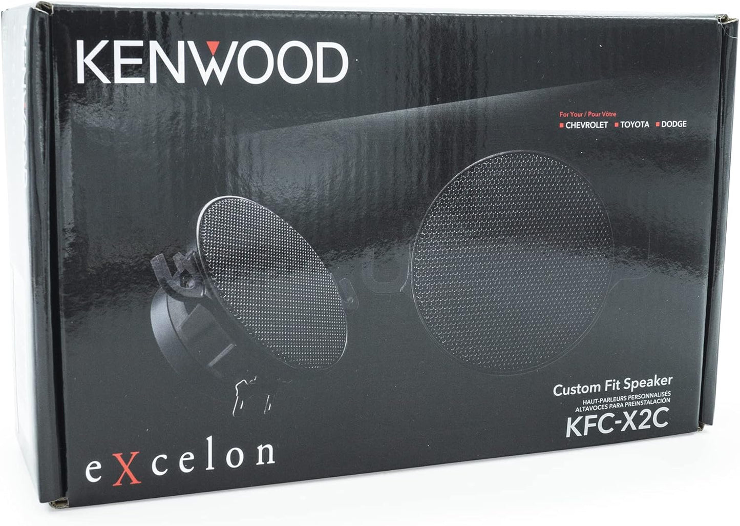 Kenwood eXcelon KFC-X2C 2.5-duim Mid Range Fabrieksvervanging Motorluidsprekers, 120 Watt Maksimum Krag (Paar)