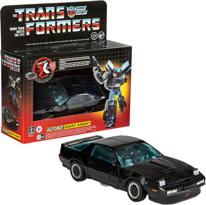 Transformers Collaborative Knight Rider x Toy, Autobot Agent Knight 6.5-inch Action Figure (8+)