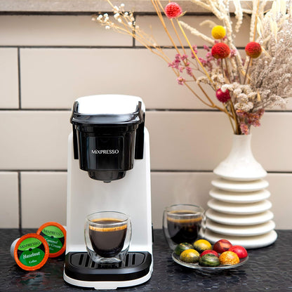 Mixpresso Enkelkoppie Koffieblaaier - Vinnige Brou, Een-Druk-Funksie, 350ml Eenkoppie Koffiemaker