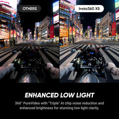 Insta360 X5 Get-Set Bundle - Waterproof 8K 360° Action Camera, Leading Low Light, Invisible Selfie Stick Effect, Rugged and Replaceable Lens, 3-Hour Battery, Built-in Wind Guard, Stabilization