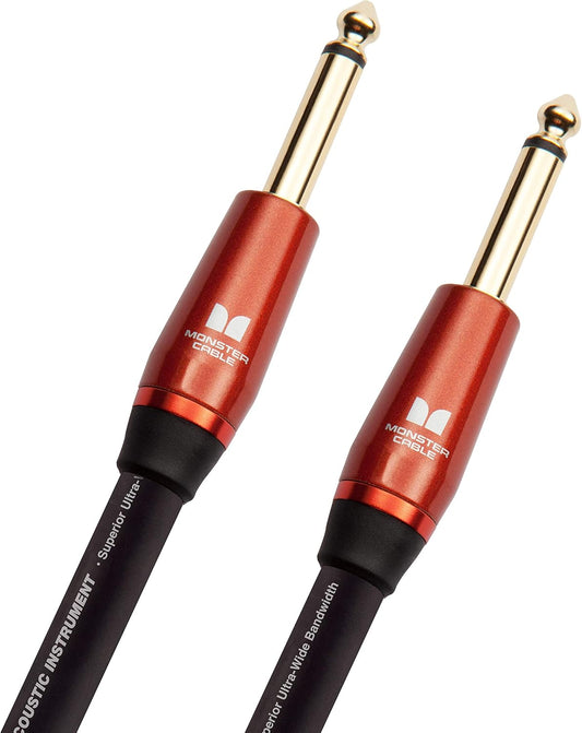 Monster Prolink Akoestiese Instrumentkabel. 12 vt Kitaarkabel. Reguit-na-Reguit Kabel met Uitstekende Afleweringspoed. Ryk & Skoon Klankkoord Instrumentkabel.