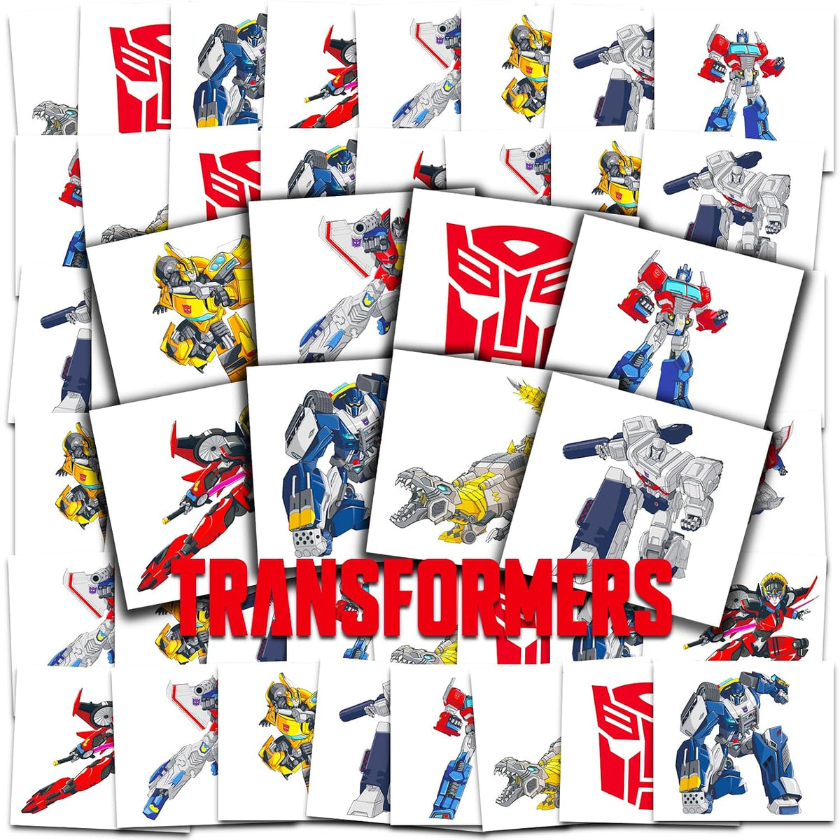 Transformers Tattoos Party Favors Bundle - 72 Pc Individual Tattoos