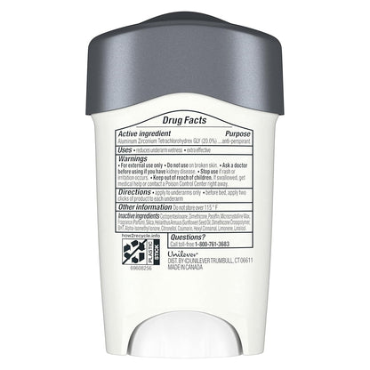 DOVE MEN CARE Clinical Protection Antiperspirant Clean Comfort Stick 96-Hour Sweat and Odor Protection Moisturizing Cream 1.7 oz (2ct)