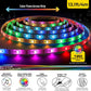 Monster 13.1ft Color Flow Multi-Color LED Light Strip, Indoor, Fun Flash Mode, Remote Control, Dimmable, Self Adhesive, Timer, 120 RGB+IC LEDs, USB Powered, Multi-White, Sound Reactive