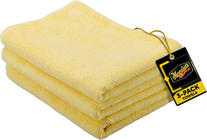 Meguiar's Supreme Shine Microfiber Handdoeke vir motors, Absorberende Ultra-Plush – 3-pak