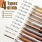Moor Series Gel Pens, Aesthetic Black & Brown Ink Pens w/ 0.5 mm Fine Point School Office Supplies Neutral Beige Desk Accessories - Set of 12