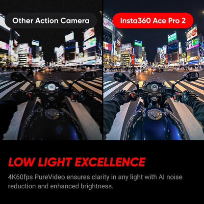 Insta360 Ace Pro 2 Motorcycle Bundle Dual Battery - 8K Waterproof Action Camera Co-Engineered with Leica, 1/1.3" Sensor, Dual AI Chip, Leading Low Light, Superior Audio, Flip Screen & AI Editing
