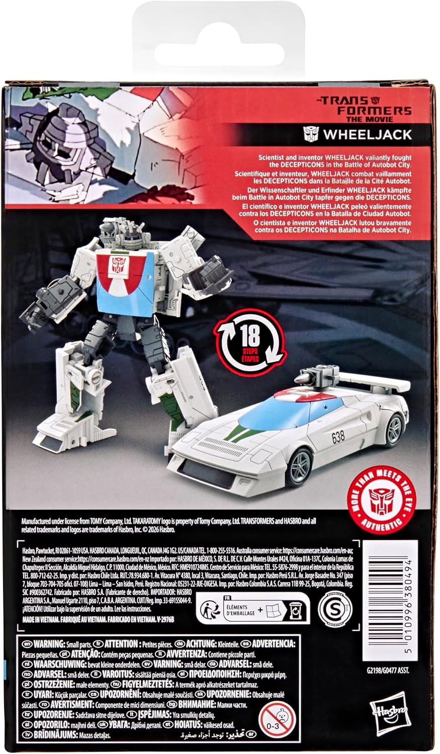 Transformers Studio Series The The Movie Wheeljack, Deluxe Class 5-Inch Converting Action Figure, Robot Toys for Ages (8+)