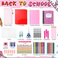 Back to School Supplies Essentials (39 PCS) Bundle Include Pencils Scissors Ruler Eraser Crayon Sharpener Notebook Pencil Case Folder Notebook(Pink)