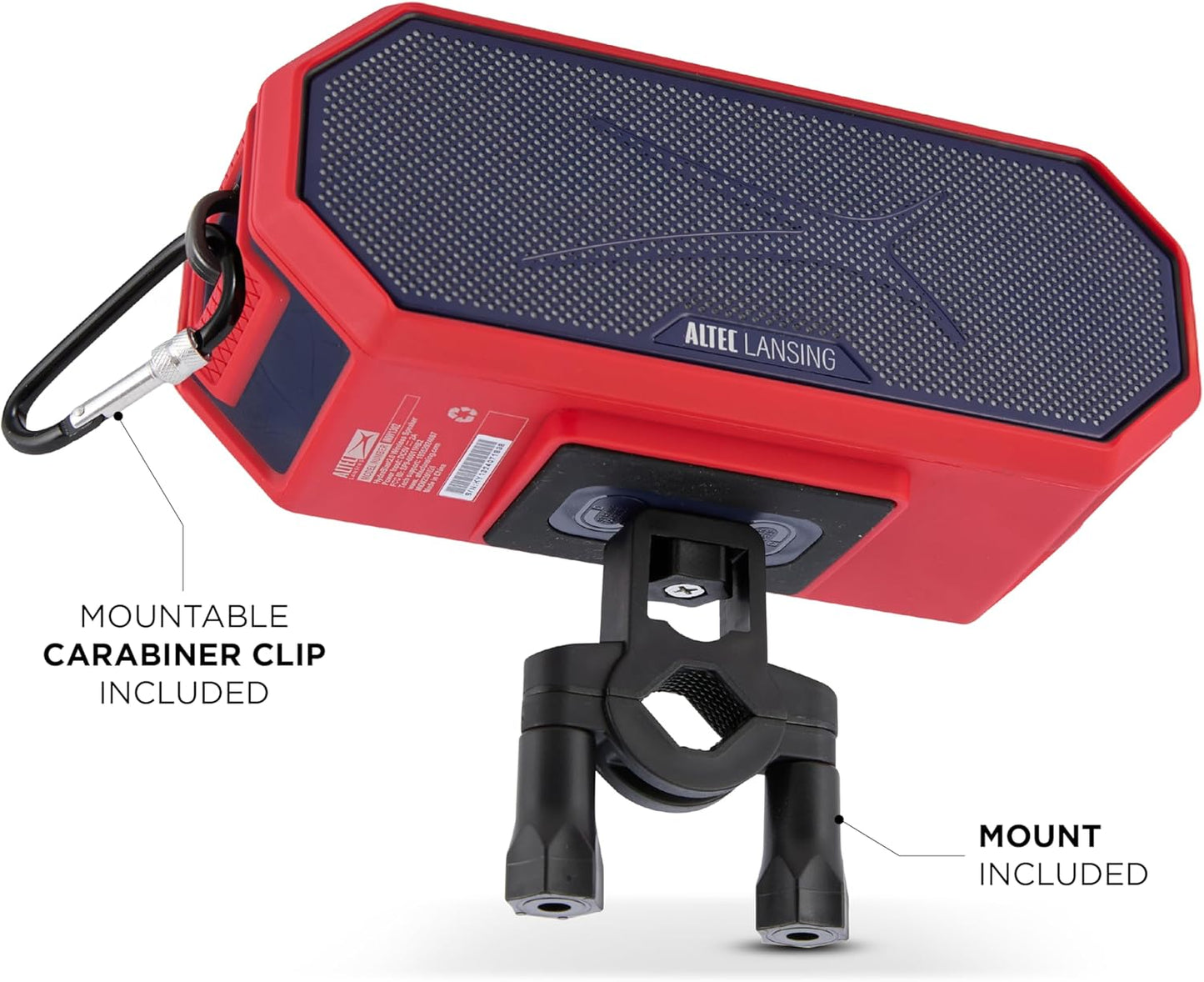 Altec Lansing - Draagbare Bluetooth-luidspreker HYDRABLAST 2.0, Waterdig IP67, 20W Uitsetkrag, Magnetiese Bluetooth-luidspreker (Boston Red Sox)