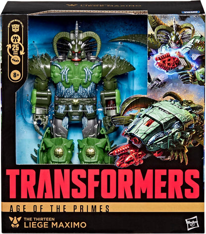 Transformers Age of the Primes The Thirteen Liege Maximo, Leader Class 8.5-Inch Converting Action Figure for Ages 8+