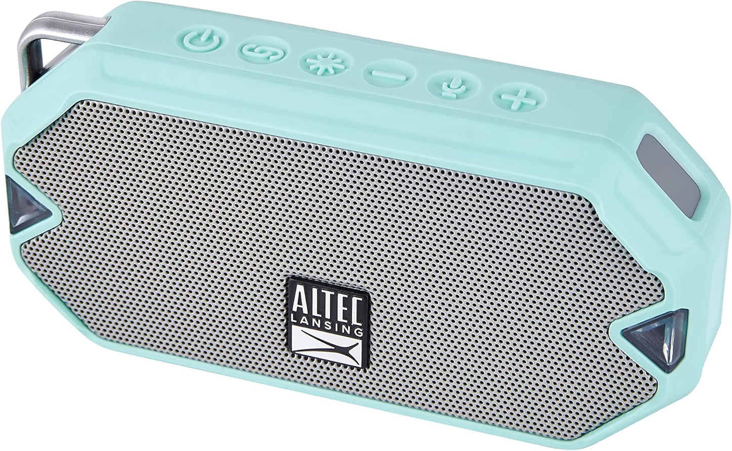 Altec Lansing - HydraMini Draadlose Bluetooth-luidspreker, IP67 Waterdigte USB C Herlaaibare Battery met 6 Uur Speeltyd, Kompak, Skokbestand, Sneeubestand, Allesbestand (Mintgroen)