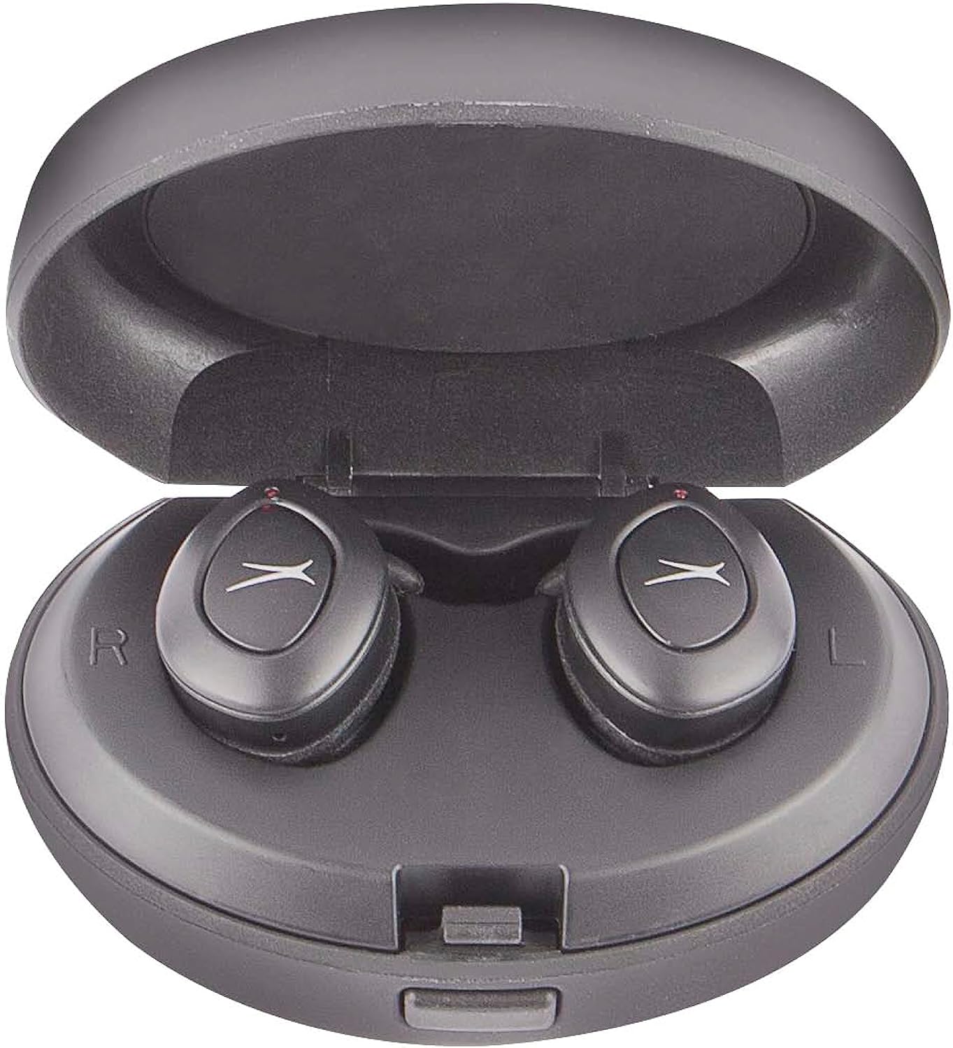 Altec Lansing True Evo+ Waarlik koordlose oorfone, 4 uur se batterylewe, ontvang tot 4 ladings onderweg, toegang tot Siri of Google stemassistent via Bluetooth deur jou slimfoon, MZX659-BLK