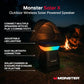 Monster Solar X Speaker - Bluetooth Wireless Solar Powered 360 Degree Sound with LED, Easy Connect, 8 Hours of Playtime and 30W Bass