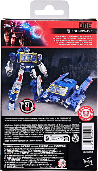 Transformers Studio Series Soundwave, ONE Deluxe Class 5-Inch Converting Action Figure, Robot Toys (8+)