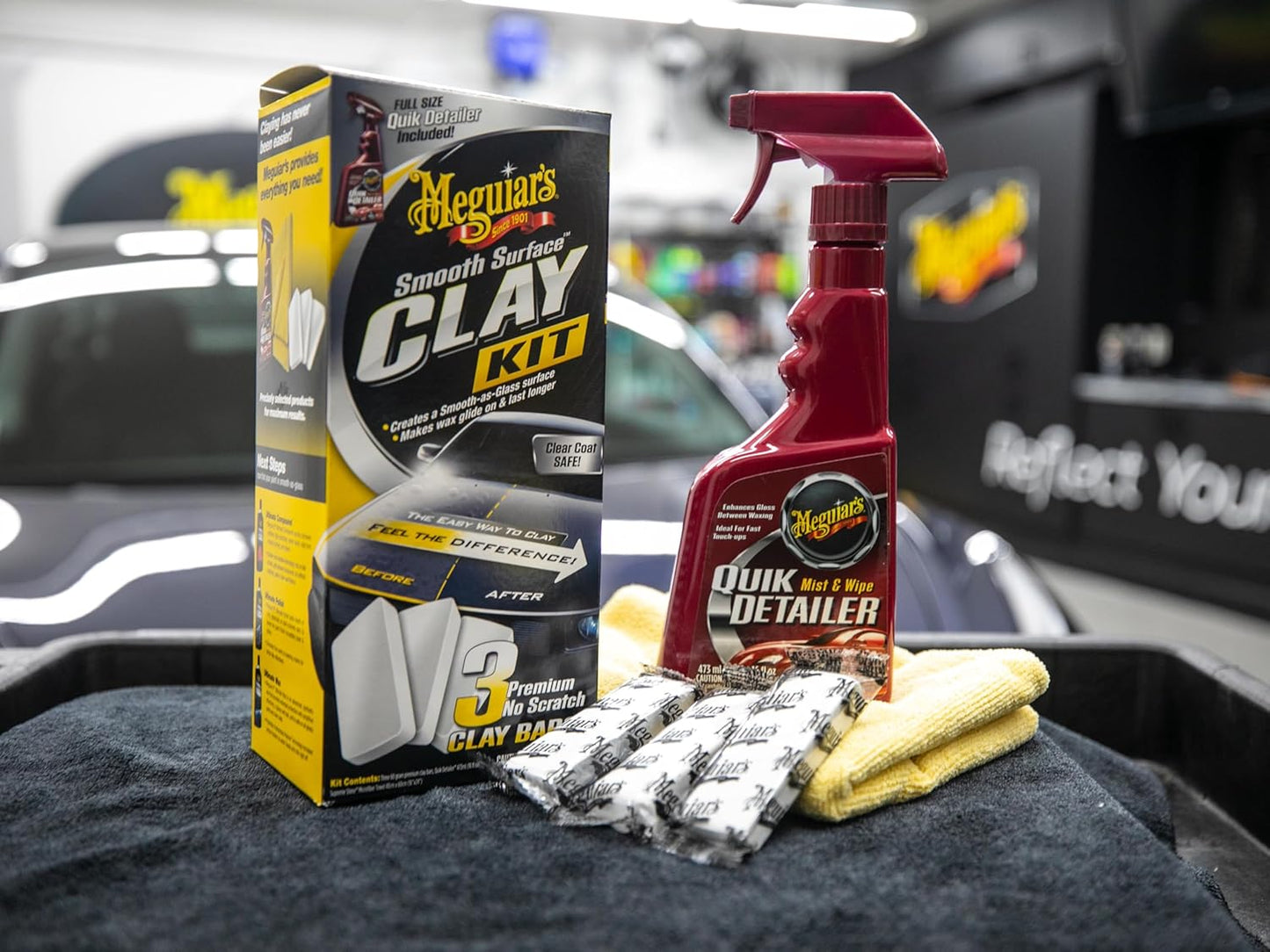 Meguiar's Gladde Oppervlak Klei-stel, Veilig en Maklik Motorafklei vir Gladde - Glasafwerking
