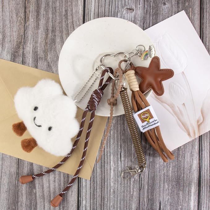 Wolksak Sleutelhanger Hanger vir Vroue Handsakke Beursie Rugsak