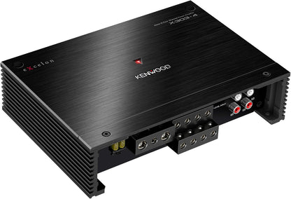 KENWOOD eXcelon X303-4 Klas D 4-Kanaal Kragversterker – Hoëprestasie 600W Kompakte Versterker met Verstelbare Kontroles, Uitstekende Klankhelderheid, en Gevorderde Beskerming