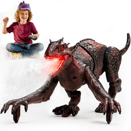 VSM32S Big Dinosaur Toys Remote Control Dinosaur w/ Light and Sounds, Demo Mode, Interactive Dino Jurassic Toys