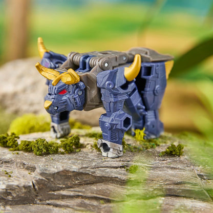 Transformers CYBERWORLD Megatron Cyber Changers 4-Inch Action Figure, Quick Change to Bull Mode, Robot Toys - (6 and Up)