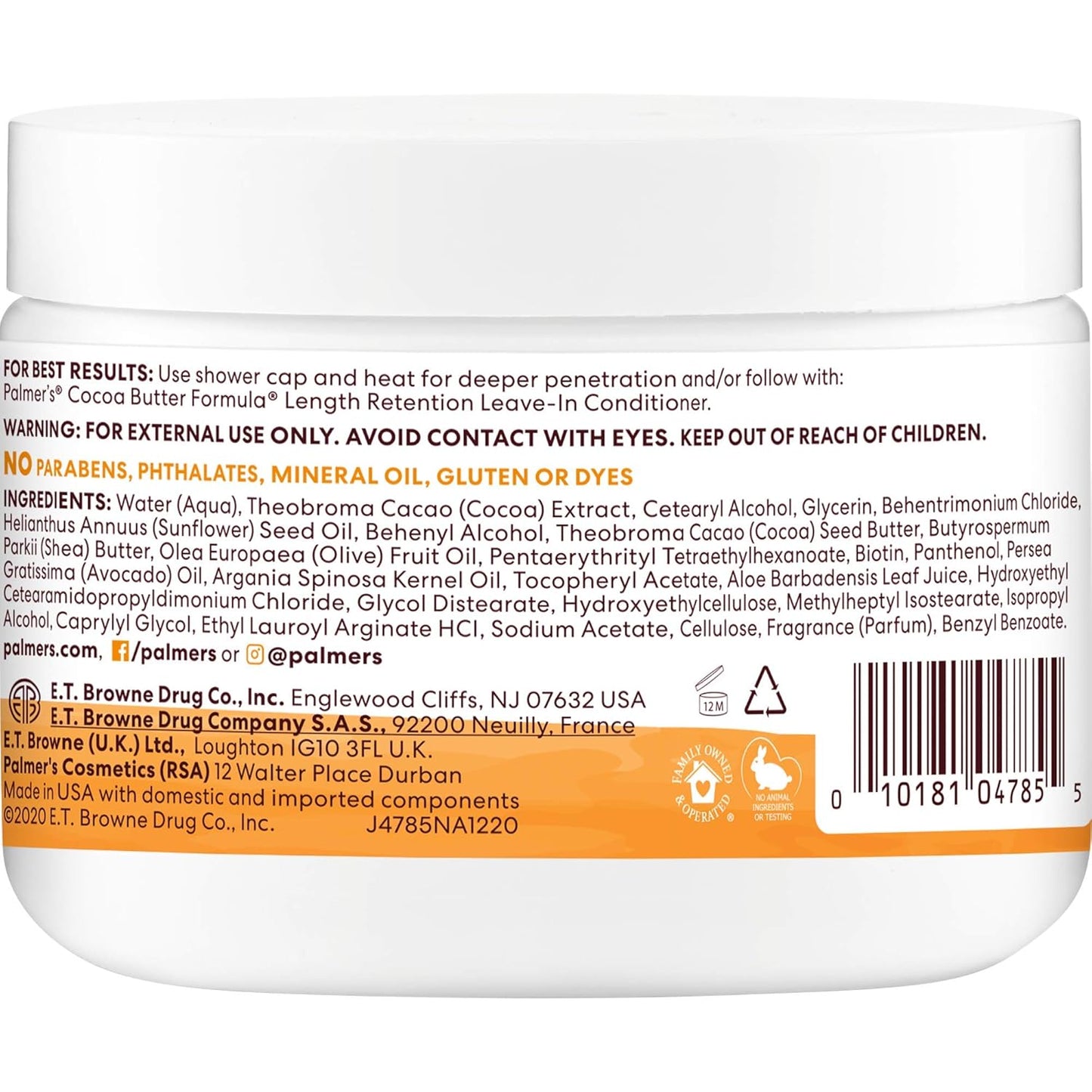 Palmer's Cocoa Butter & Biotin Length Retention Deep Conditioner, Strengthen, Nourish and Restore Elasticity and Shine, Suitable for All Curly Hair (8.5 oz)